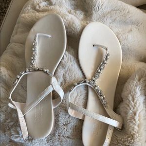 Brand new ivory sandals
